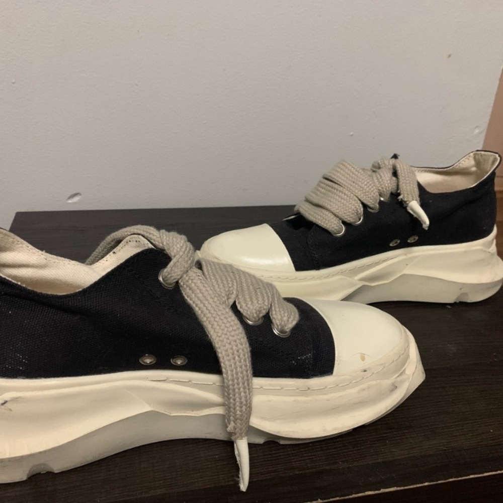 Rick Owens Black and White Sneakers